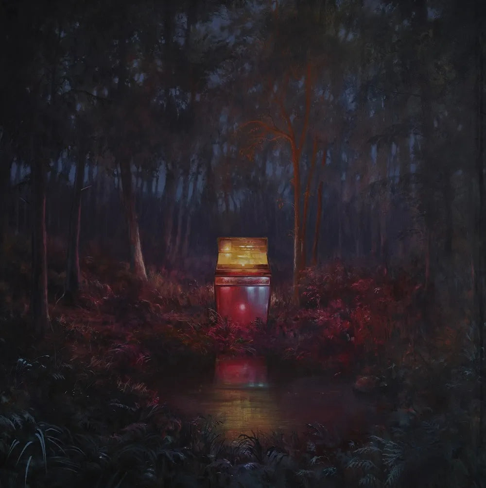 the album cover for Lord Huron - The Cosmic Selector Vol. 1  [ Indie Exclusive Glow-In-The-Dark Splatter 2 LP]