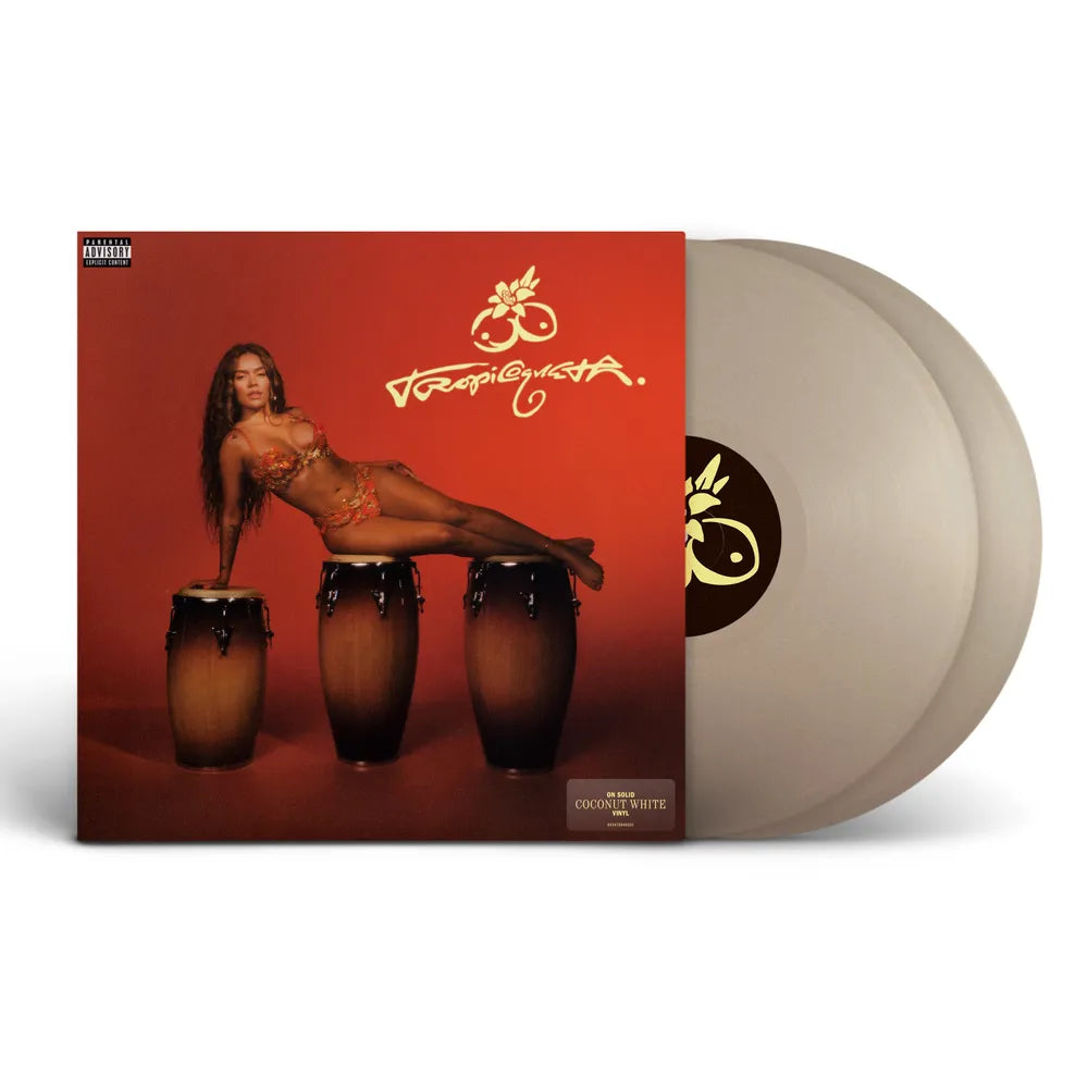 the album cover for Karol G - Tropicoqueta [Indie Exclusive Coconut White 2 LP]