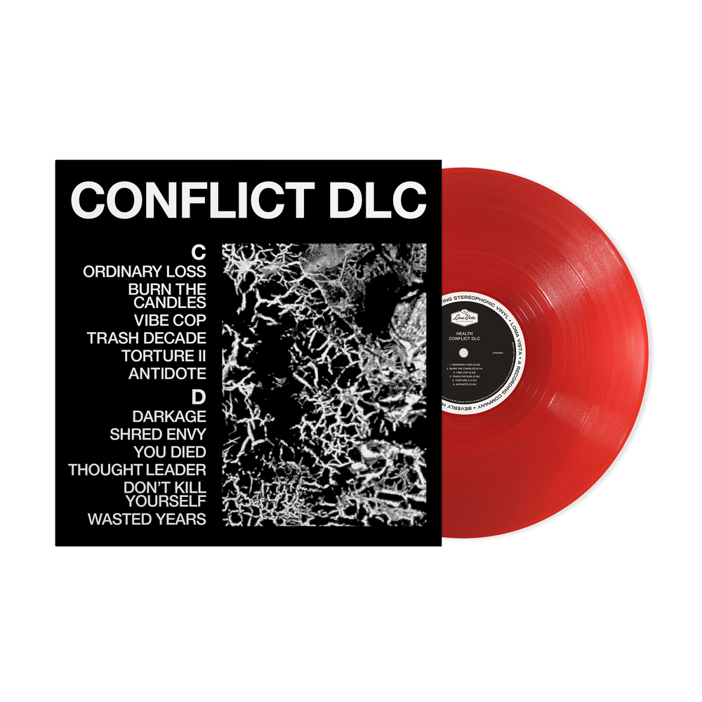 the album cover for Health - CONFLICT DLC [Indie Exclusive Translucent Ruby]