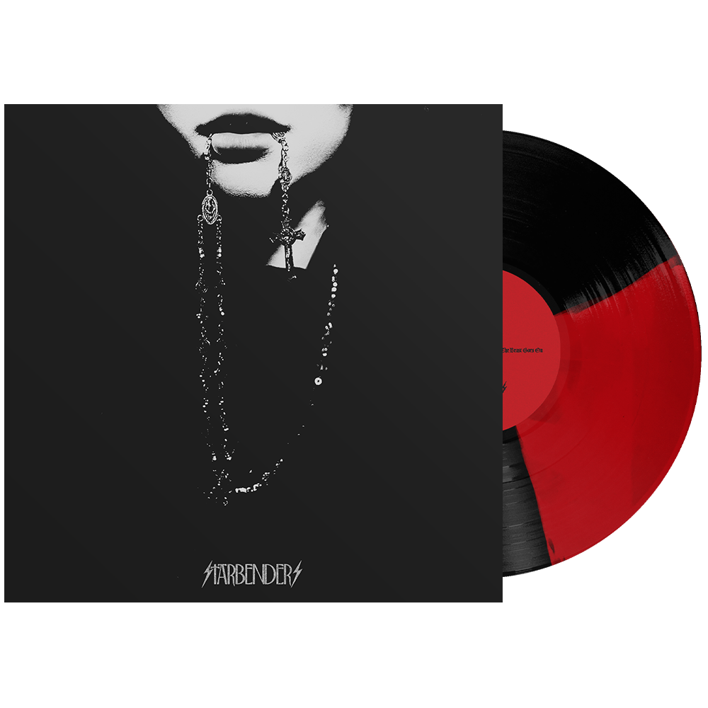 the album cover for Starbenders - The Beast Goes On [Red + Black Quad]