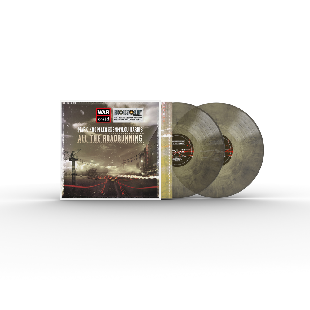 the album cover for Mark Knopfler &amp; Emmylou Harris - All The Roadrunning [RSD 2026]
