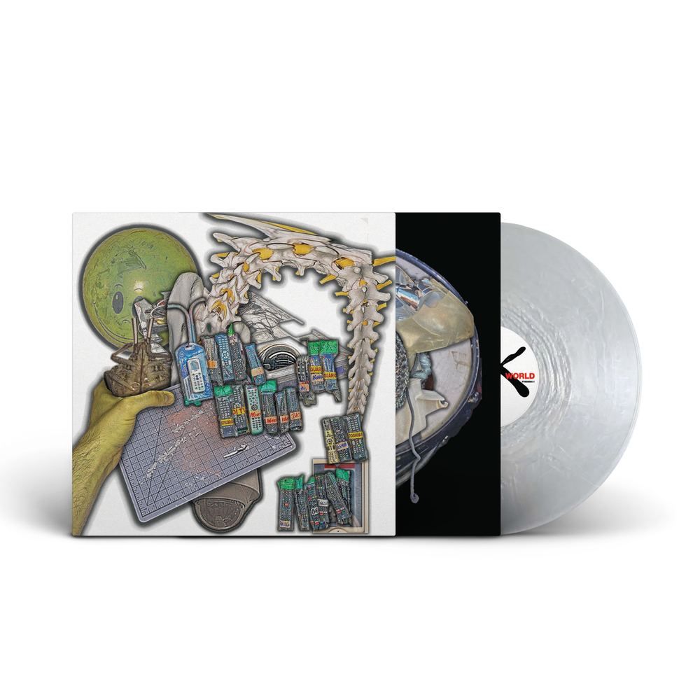 the album cover for Lip Critic - Theft World [Silver Metallic]