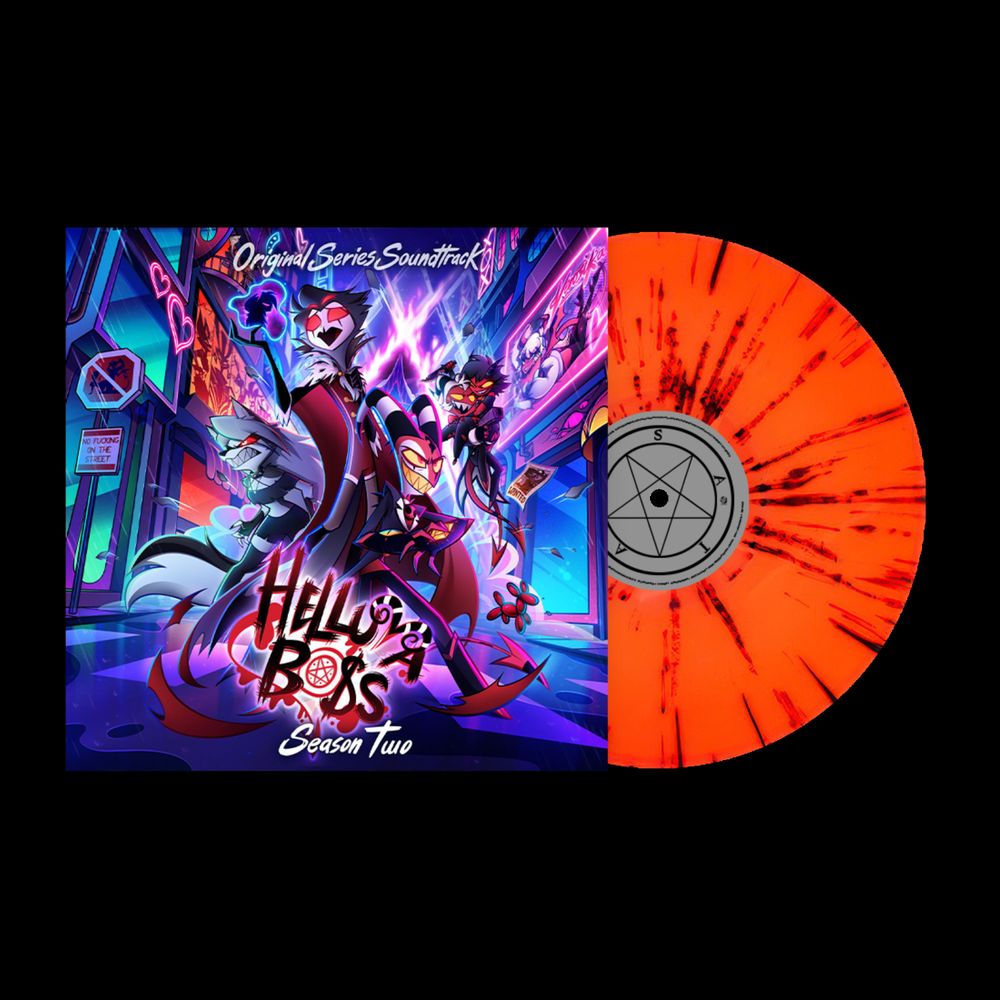 the album cover for Helluva Boss - Helluva Boss: Season 2 (Original Soundtrack) [Indie Exclusive Orange Splatter]