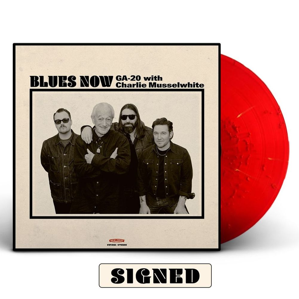 the album cover for GA-20 - Blues Now [Indie Exclusive Red Splatter - Autographed Insert]