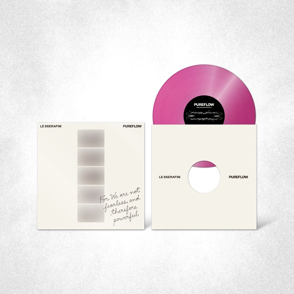 the album cover for LE SSERAFIM - 2nd Studio Album PUREFLOW pt.1 [Hot Pink Glitter ver.]
