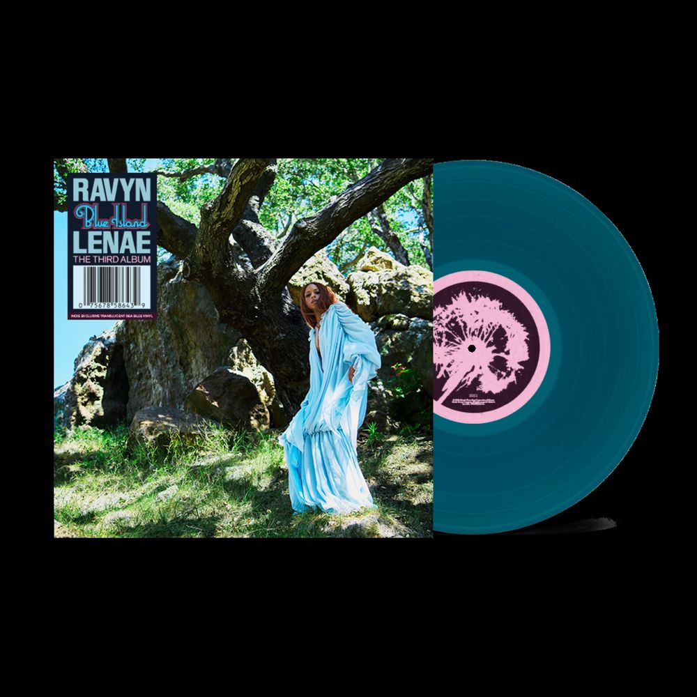 the album cover for Ravyn Lenae - Blue Island [Translucent Sea Blue]