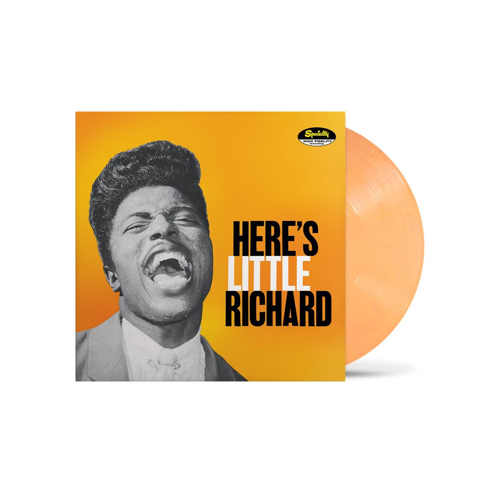 the album cover for Little Richard - Here's Little Richard - [Indie Exclusive Georgia Peach]