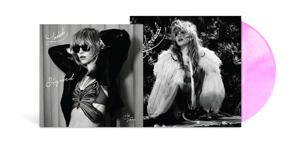 the album cover for Suki Waterhouse - Loveland [Indie Exclusive Pink with Signed Insert]