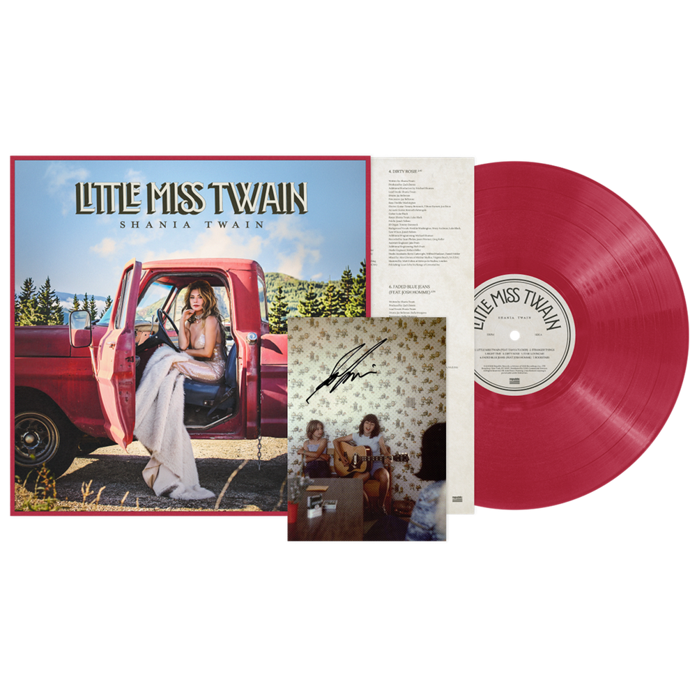 the album cover for Shania Twain - Little Miss Twain [Indie Exclusive Rosie Red with Signed Insert]