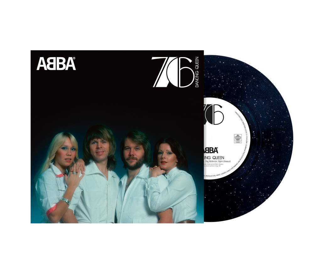 the album cover for ABBA - Dancing Queen - 50th Anniversary [Sparkling]