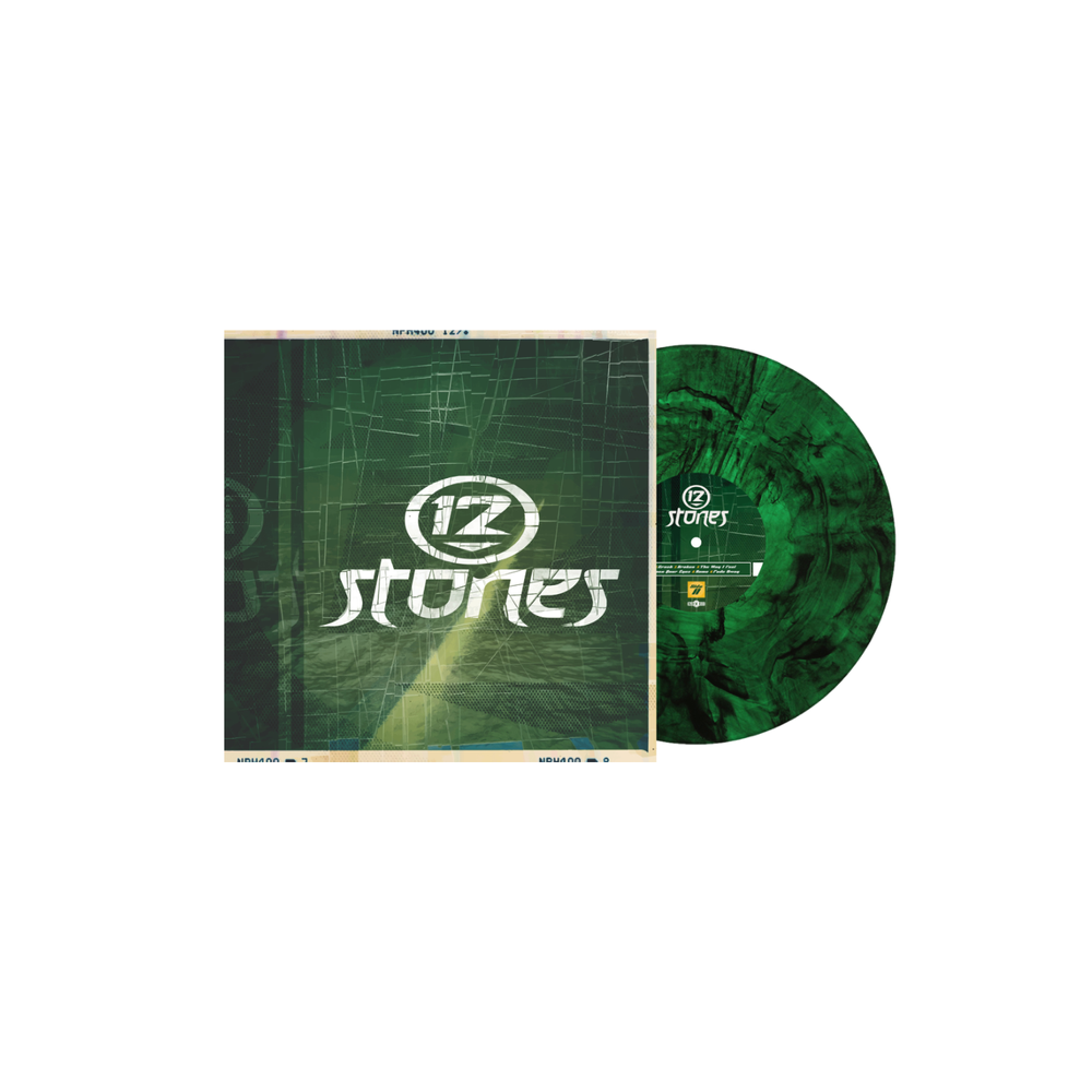 the album cover for 12 Stones - 12 Stones [Indie Exclusive - Green &amp; Black Marble]