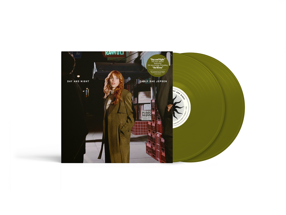 the album cover for Carly Rae Jepsen - Day and Night [Indie Exclusive Translucent Forest Green]