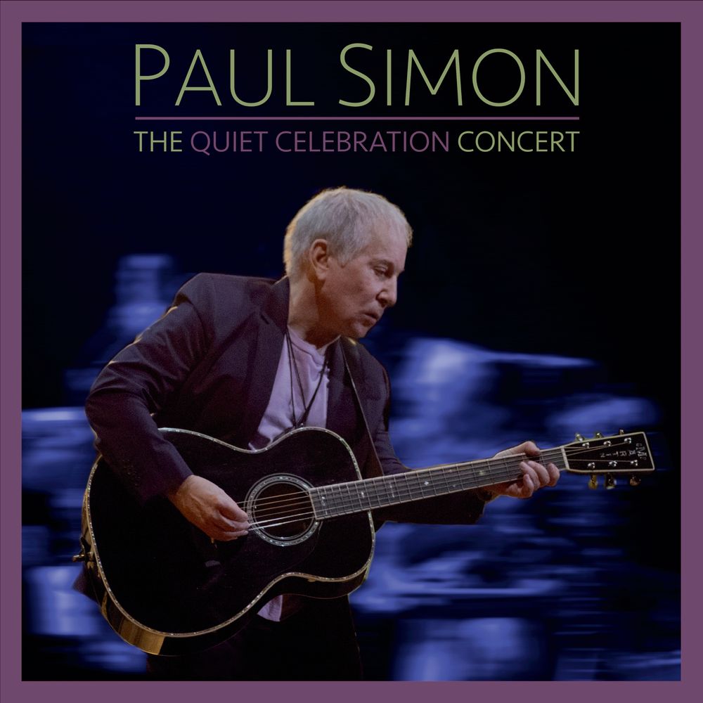 the album cover for Paul Simon - The Quiet Celebration Concert
