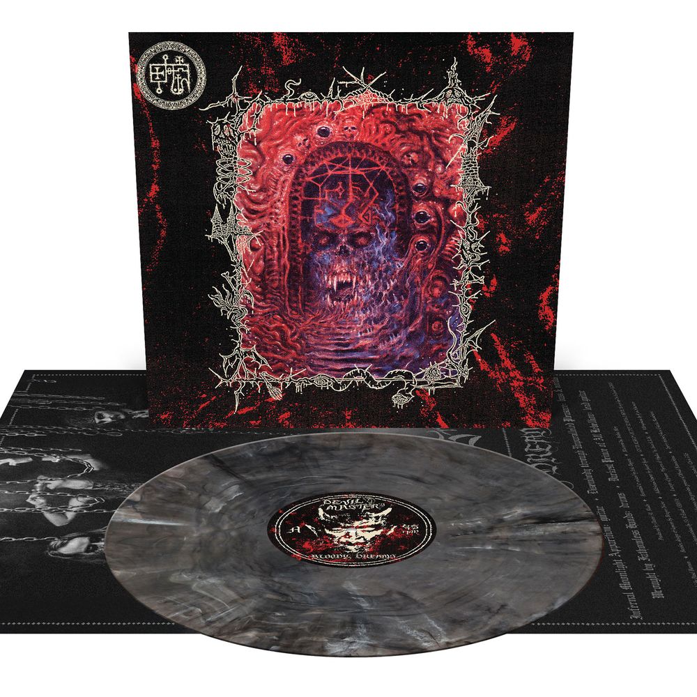 the album cover for Devil Master - Bloody Dreams [Orchard Indie Exclusive Black and White Smoke]