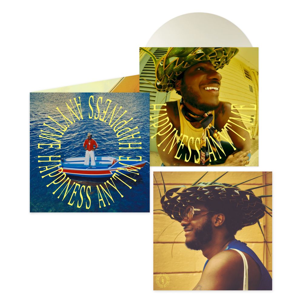the album cover for Leon Bridges - Happiness Anytime [White Sand]