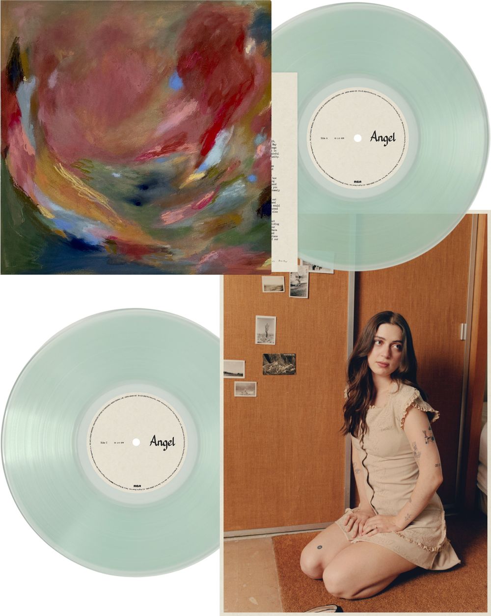 the album cover for Lizzy McAlpine - Angel [Coke Bottle Clear Looking Glass]