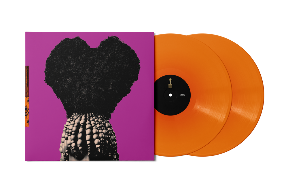 the album cover for Rapsody - God Gotta Afro & Gold Hoops [Orange with Alternate Cover]