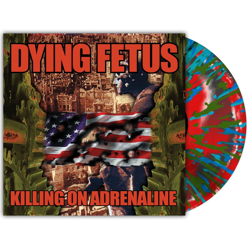 the album cover for Dying Fetus - Killing On Adrenaline - [3 Color Merge with Splatter]