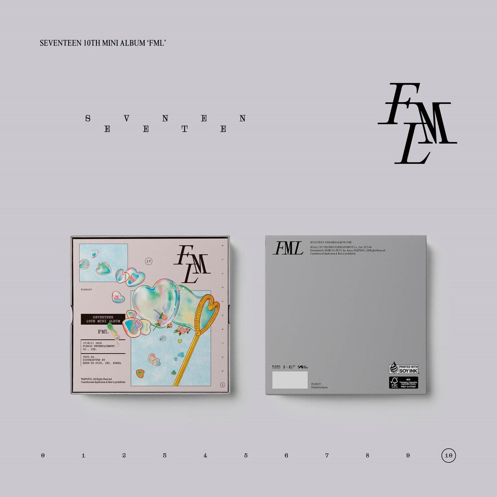 the album cover for SEVENTEEN - SEVENTEEN 10th Mini Album 'FML' [CARAT Ver.]