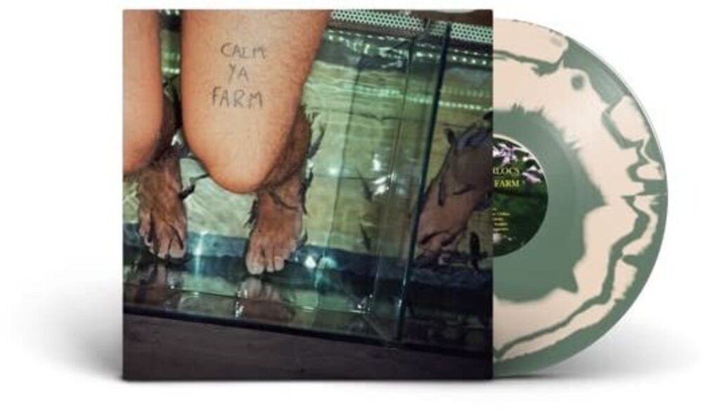 the album cover for The Murlocs - Calm Ya Farm: Bible Basher Edition [Bone & Olive Green LP]