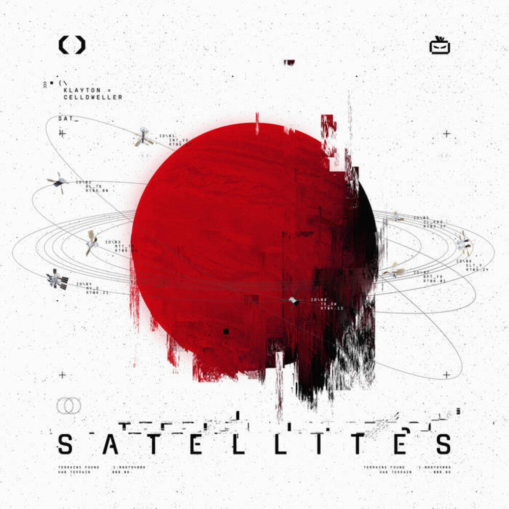 the album cover for Celldweller - Satellites [Clear Vinyl] [Limited Edition] (Red)