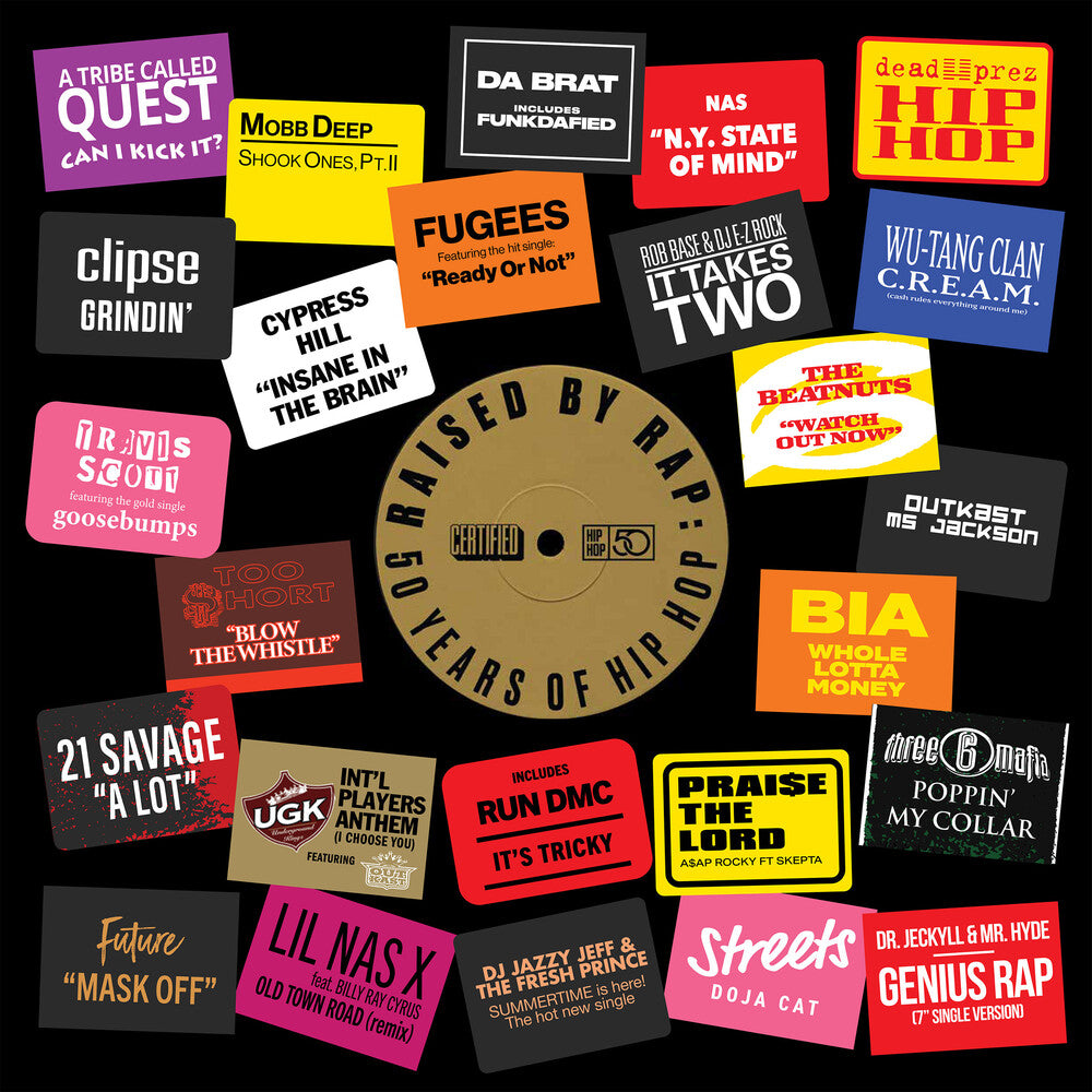 the album cover for Various Artists - Raised By Rap: 50 Years of Hip Hop [2LP]