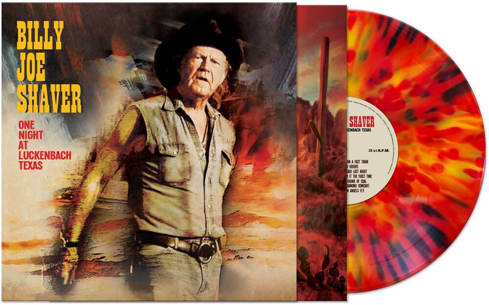 the album cover for Billy Shaver  Joe - One Night In Luckenbach Texas (Blk) [Colored Vinyl] (Red)