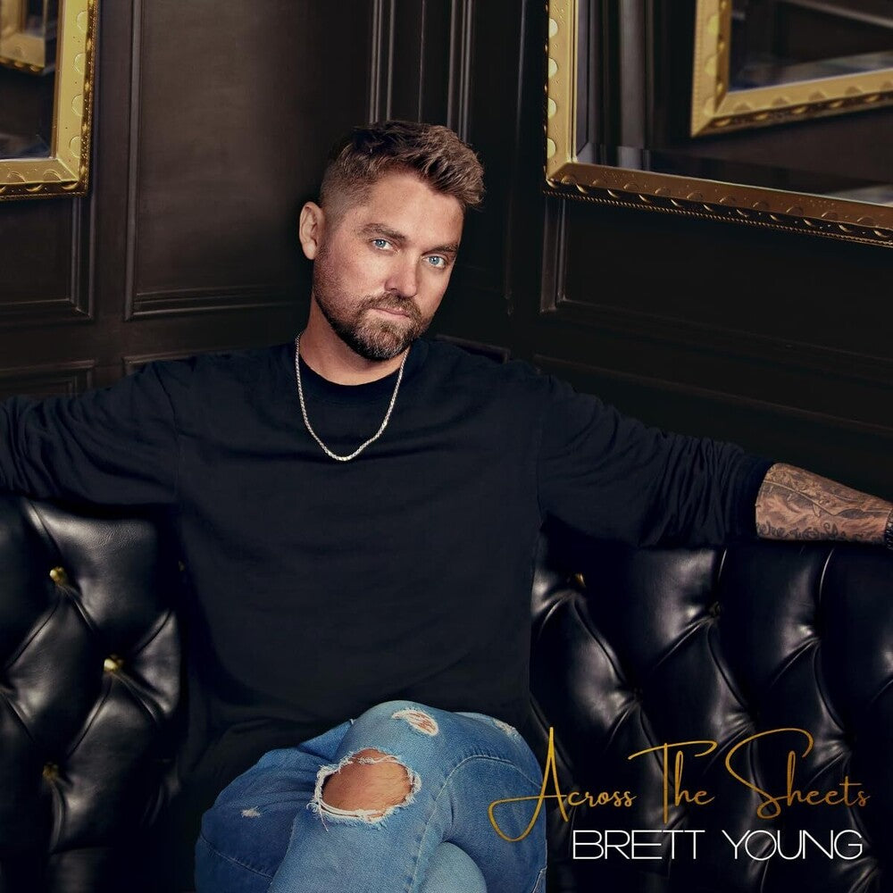 the album cover for Brett Young - Across The Sheets [Baby Blue LP]
