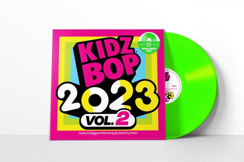 the album cover for Kidz Bop - KIDZ BOP 2023 Vol. 2 [Neon Green LP]