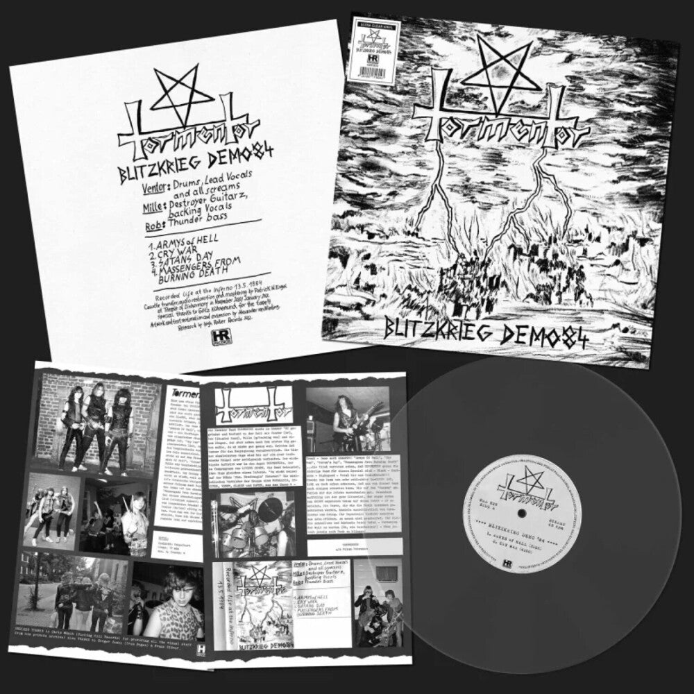 the album cover for Tormentor - Blitzkrieg Demo '84 - Trans Ultra Clear [Clear Vinyl]
