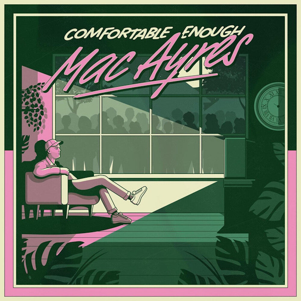 the album cover for Mac Ayres - Comfortable Enough (Blk)