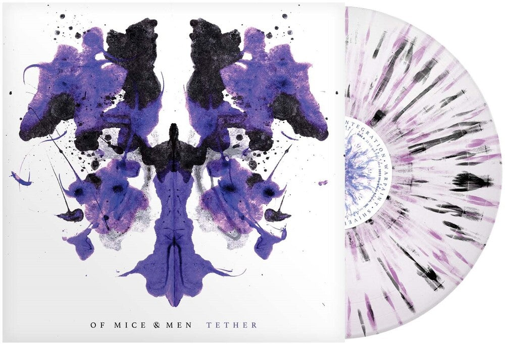 the album cover for Of Mice & Men - Tether - White Purple Black Splatter (Blk) [Colored Vinyl]