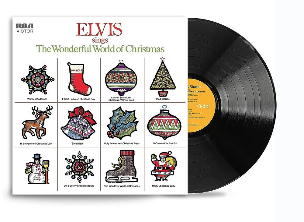 the album cover for Elvis Presley - Elvis Sings The Wonderful World Of Christmas [LP]