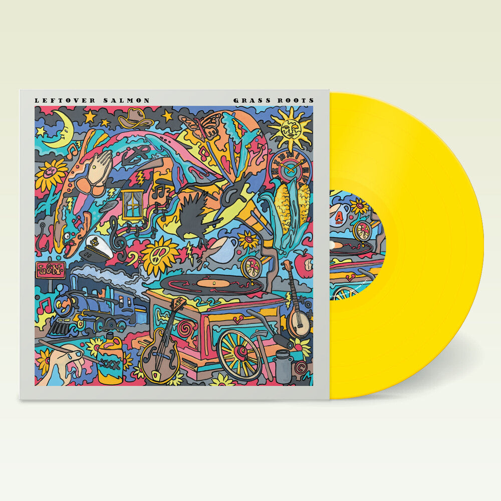 the album cover for Leftover Salmon - Grass Roots - Banana Yellow [Colored Vinyl] (Ylw)