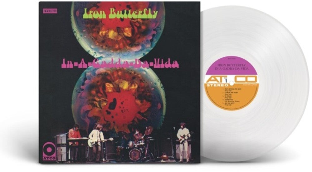 the album cover for Iron Butterfly - In-A-Gadda-Da-Vida [Rocktober 2023 Crystal Clear Diamond LP]