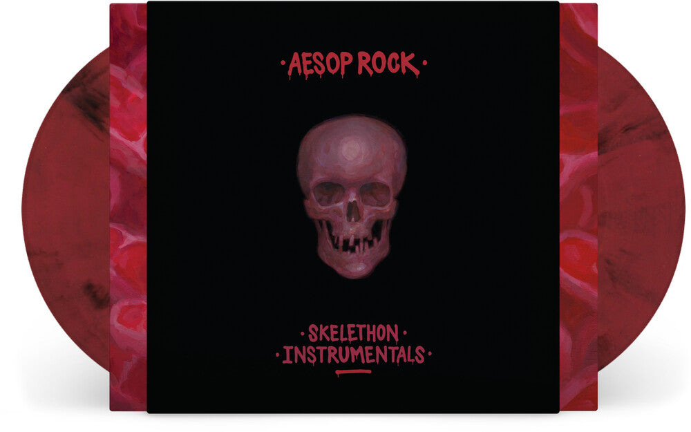 the album cover for Aesop Rock - Skelethon (Instrumental Version) Maroon/Black
