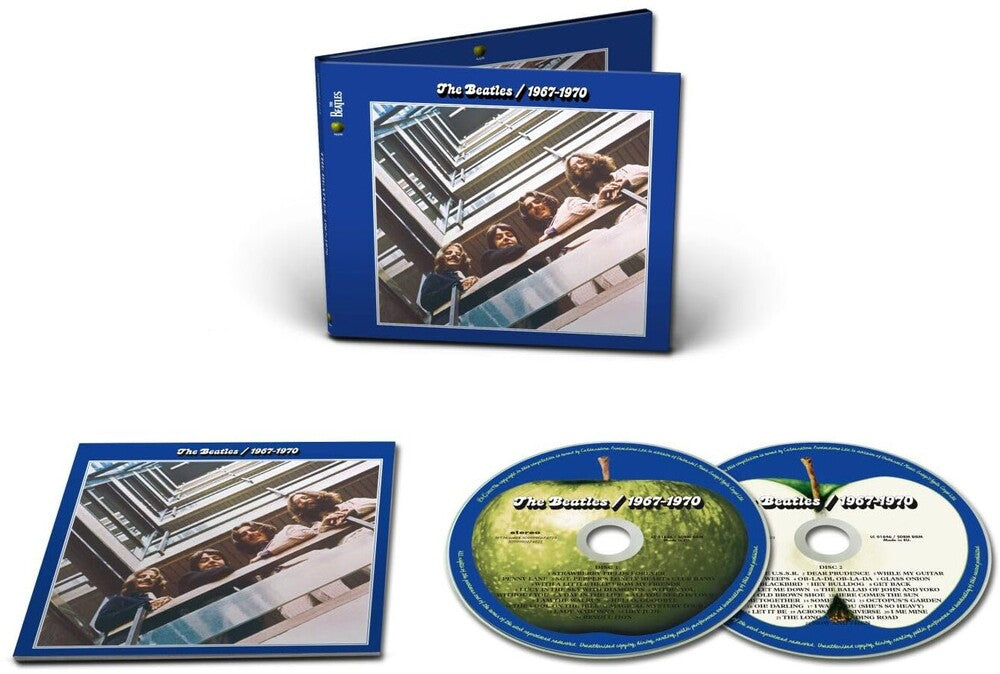 the album cover for The Beatles - 1967-1970 (The Blue Album): 2023 Edition [2CD]