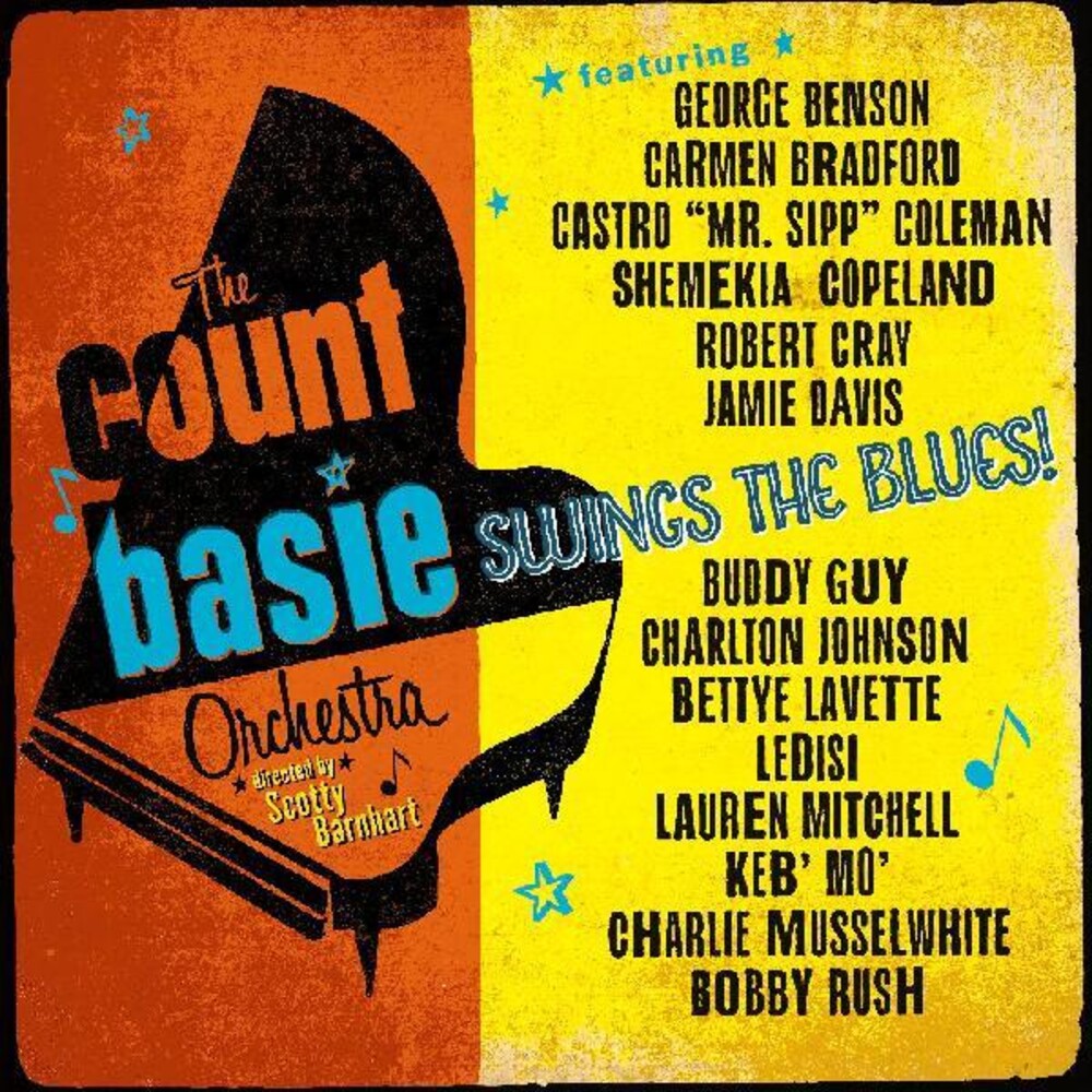 the album cover for Count Basie Orchestra - Basie Swings The Blues (Blue) [Clear Vinyl]