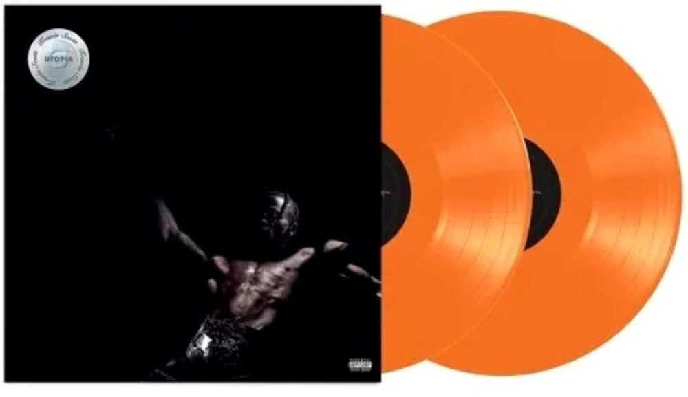 the album cover for Travis Scott - UTOPIA [Indie Exclusive Limited Edition Translucent Orange 2LP]