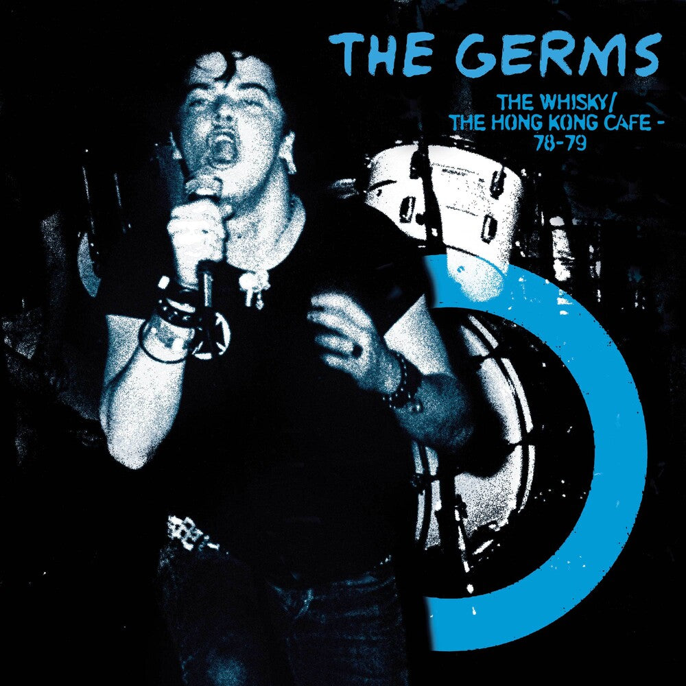 the album cover for Germs - Whisky Hong Kong Cafe - Blue (Blue) [Colored Vinyl] [Limited Edition]