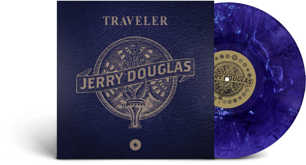 the album cover for Jerry Douglas - Traveler [Indie Exclusive] Dark Sky With White Swirl [Colored Vinyl]