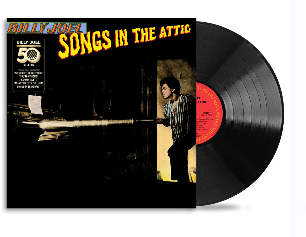 the album cover for Billy Joel - Songs In The Attic