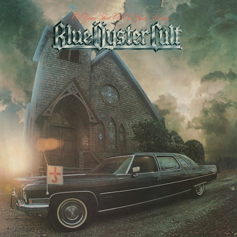 the album cover for Blue Oyster Cult - On Your Feet Or On Your Knees (Blk) [Colored Vinyl] (Gate)