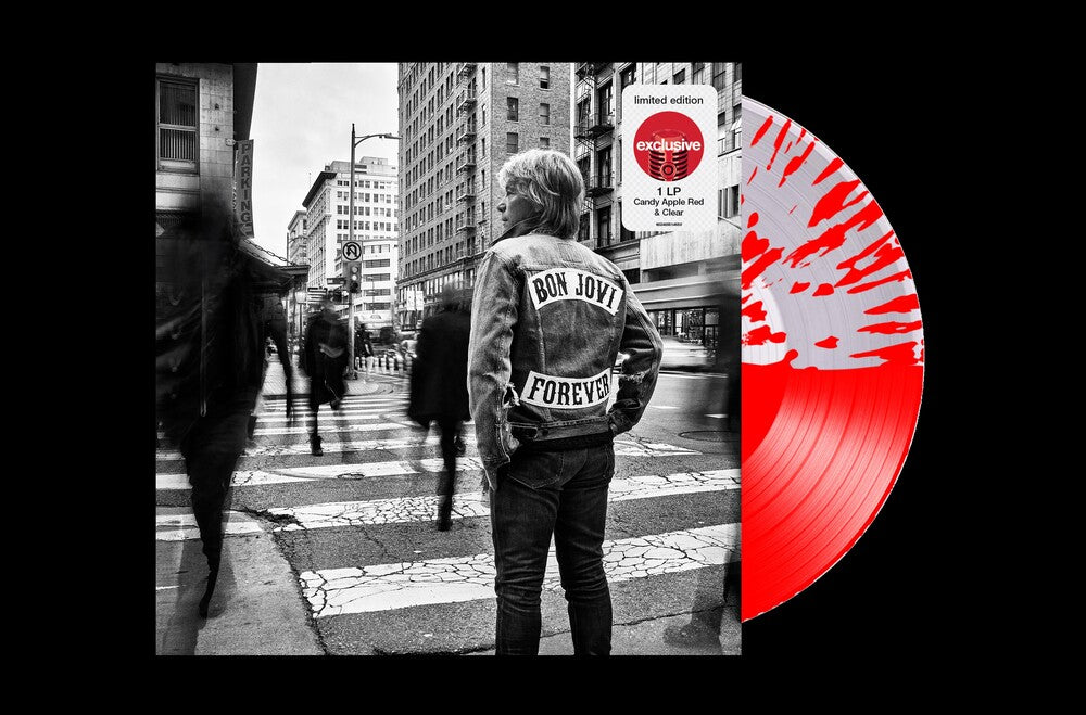 the album cover for Bon Jovi - Forever [Clear Vinyl] (Red)
