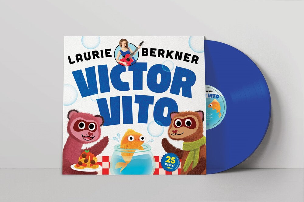 the album cover for The Laurie Berkner Band - Victor Vito (25th Anniversary Edition) [2 Opaque Bluejay LP]