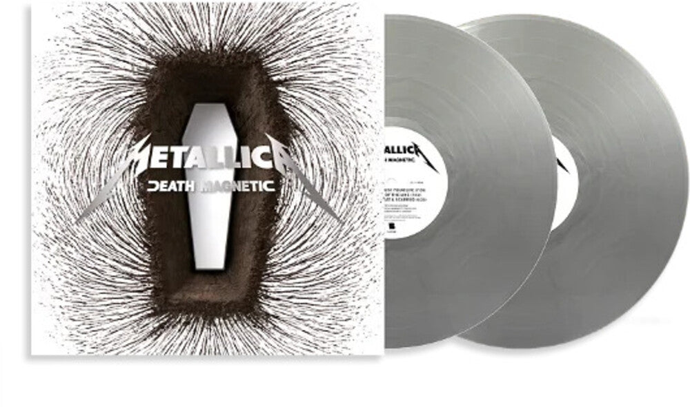 the album cover for Metallica - Death Magnetic - 'magnetic Silver' Colored Vinyl