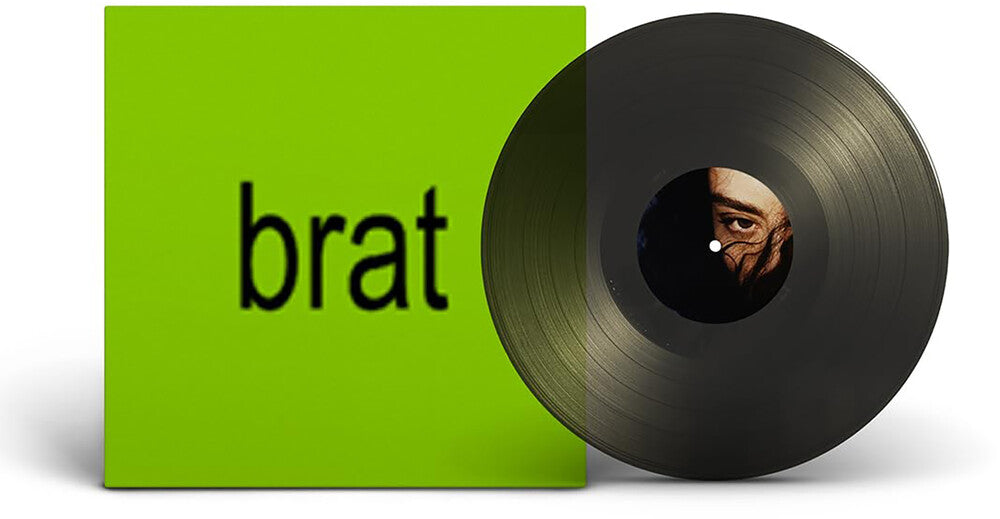 the album cover for Charli xcx - BRAT [Black Ice vinyl]
