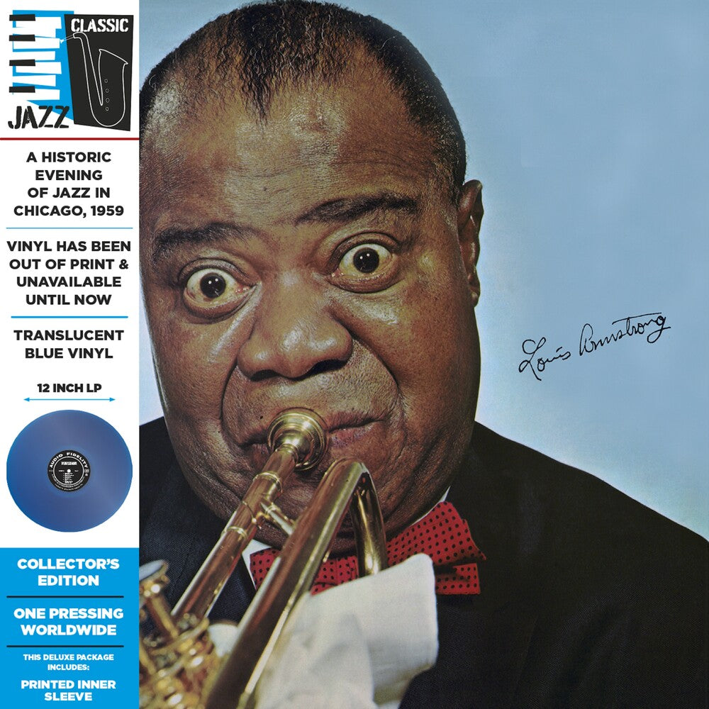 the album cover for Louis Armstrong - Definitive Album By Louis Armstrong (Blue) [Colored Vinyl]