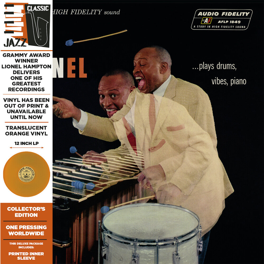 the album cover for Lionel Hampton - Lionel Plays Drums Vibes Piano [Colored Vinyl] [Deluxe] [Limited Edition]