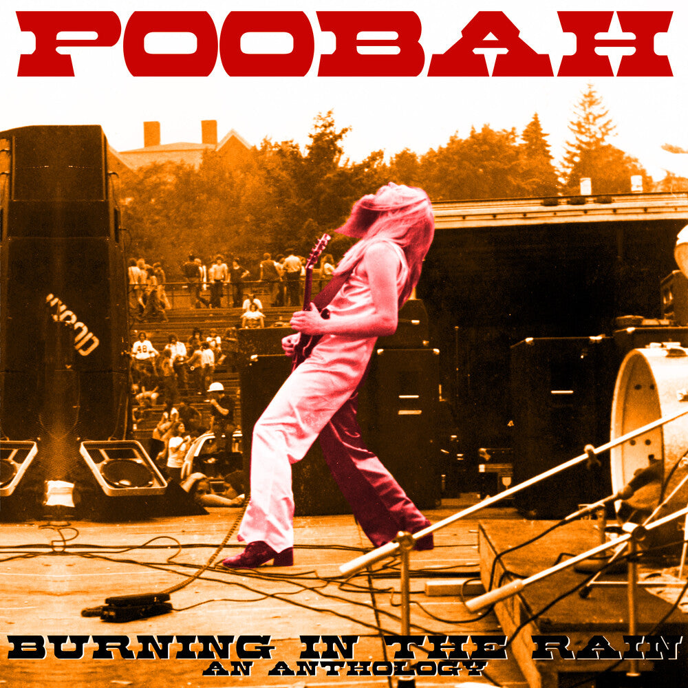 the album cover for Poobah - Burning In The Rain: An Anthology